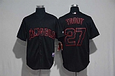 Los Angeles Angels of Anaheim #27 Mike Trout Black Fashion Cool Base Stitched Jersey,baseball caps,new era cap wholesale,wholesale hats